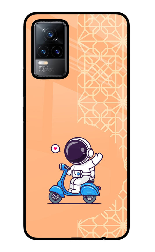 Cute Astronaut Riding Vivo Y73/V21E 4G Glass Case