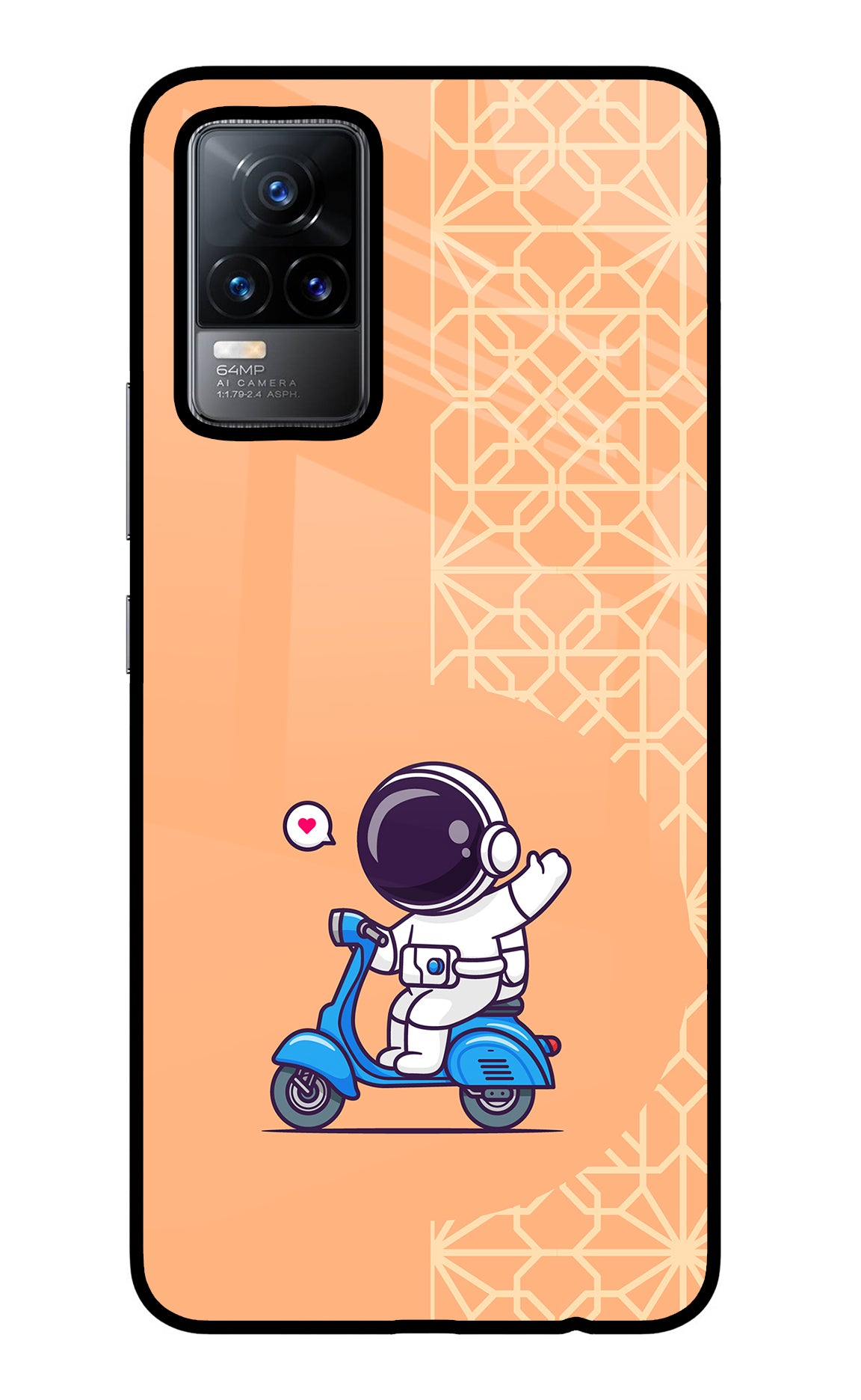 Cute Astronaut Riding Vivo Y73/V21E 4G Back Cover