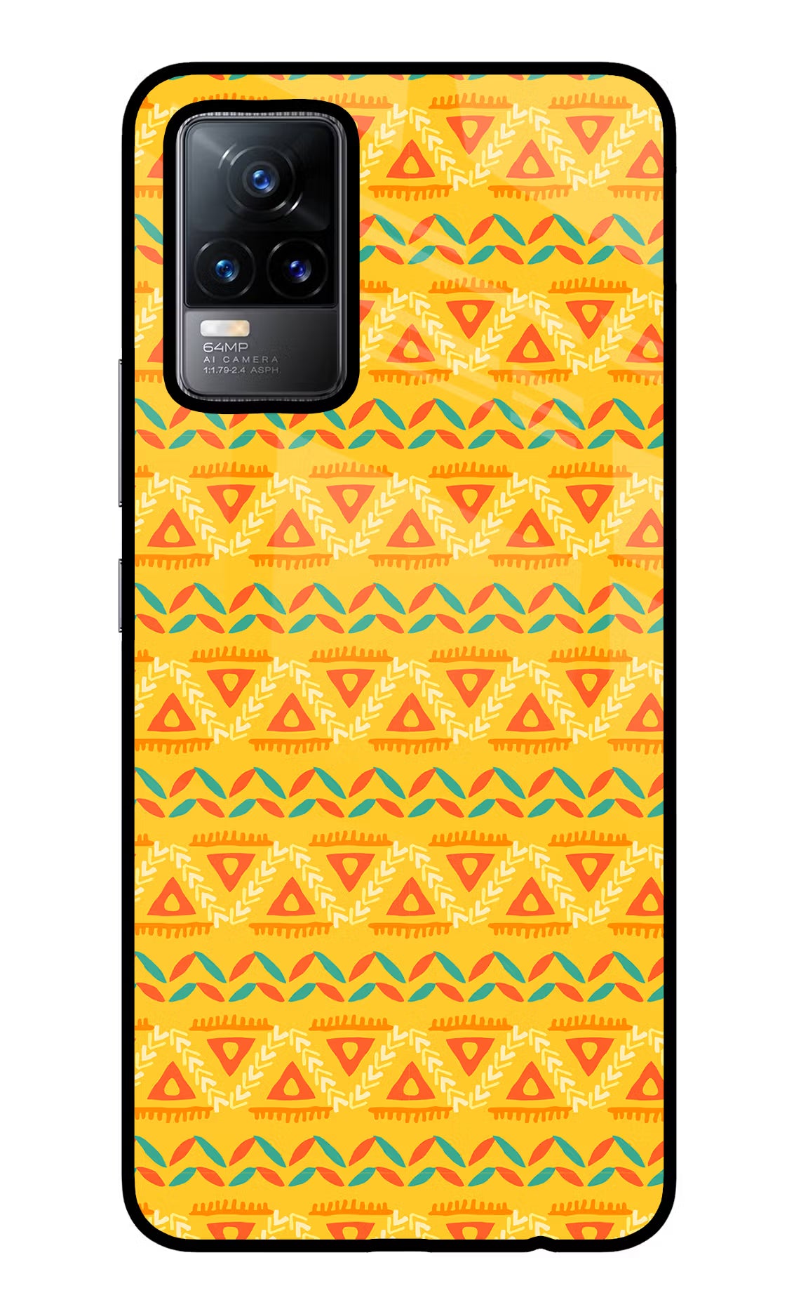 Tribal Pattern Vivo Y73/V21E 4G Glass Case Back Cover by Casekaro
