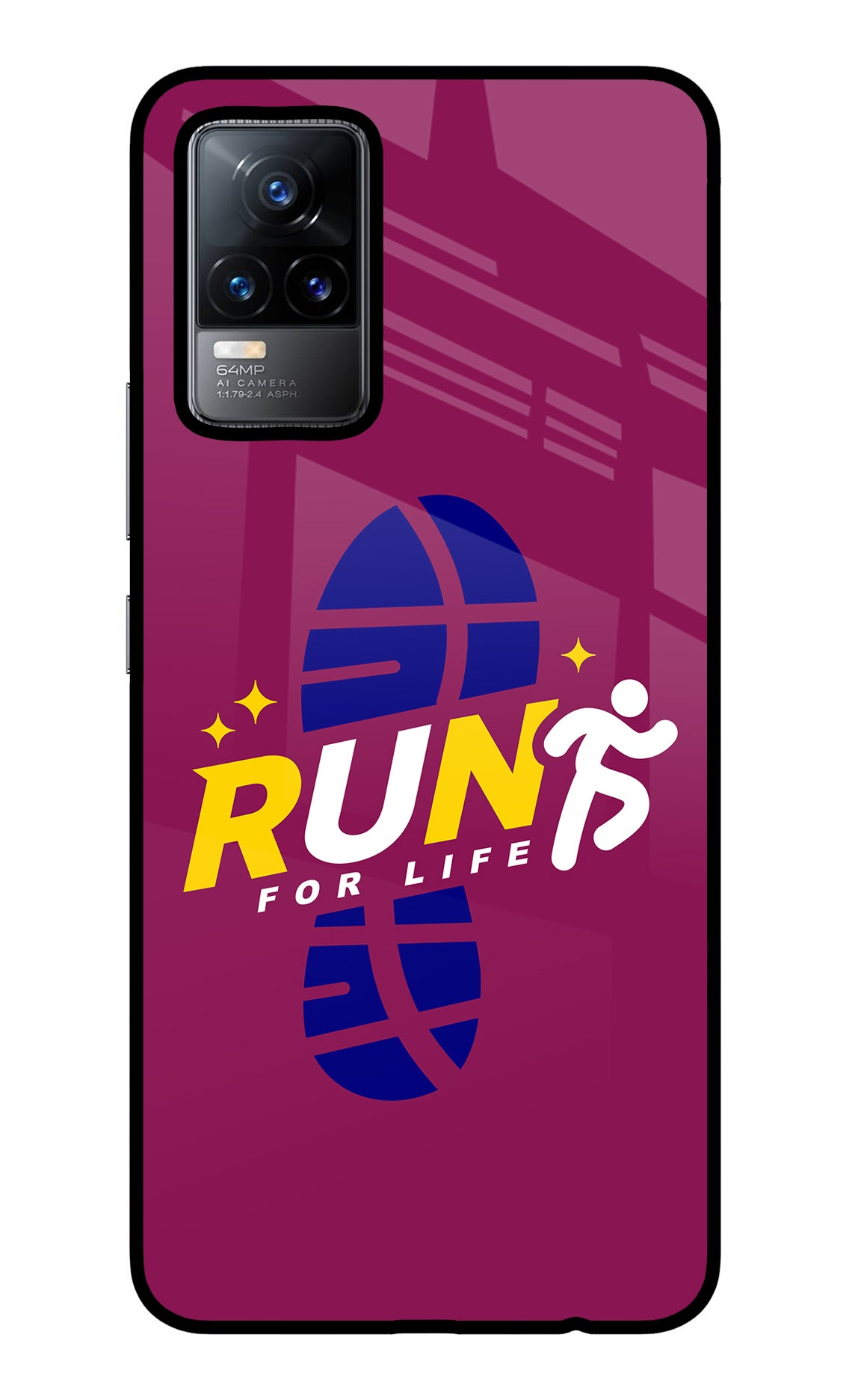 Run for Life Vivo Y73/V21E 4G Glass Case