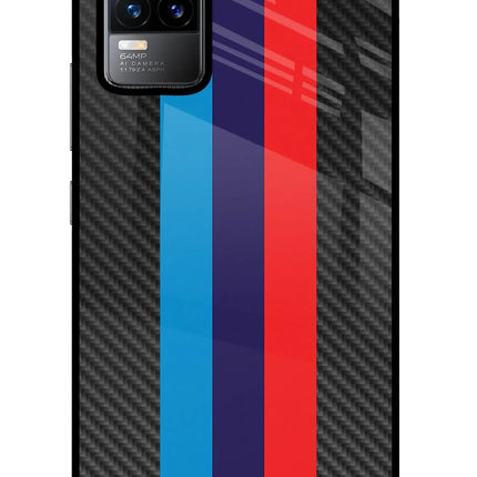 BMW Stripes Pattern Vivo Y73/V21E 4G Glass Case