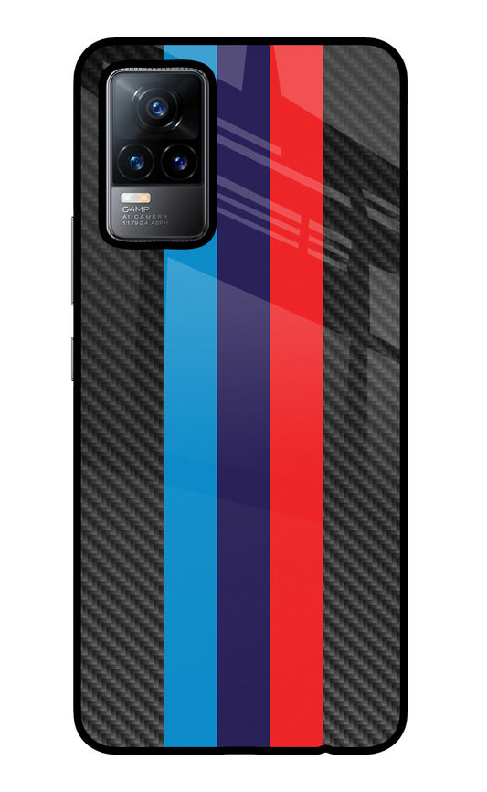 BMW Stripes Pattern Vivo Y73/V21E 4G Glass Case