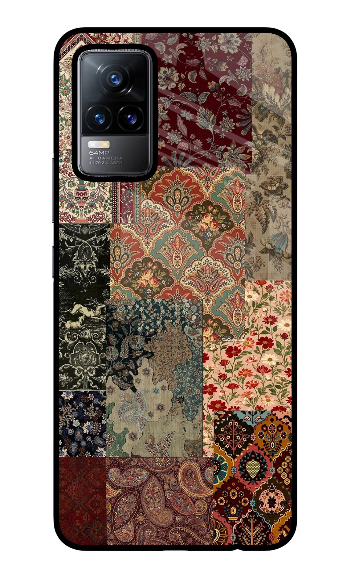 Desi Print Vivo Y73/V21E 4G Glass Case Back Cover by Casekaro