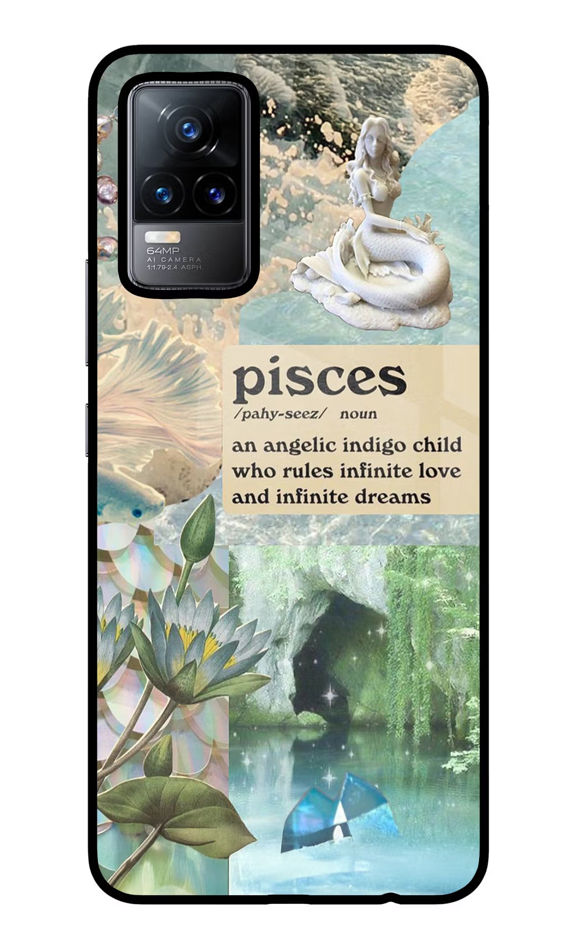 Pisces Zodiac Vivo Y73/V21E 4G Glass Case