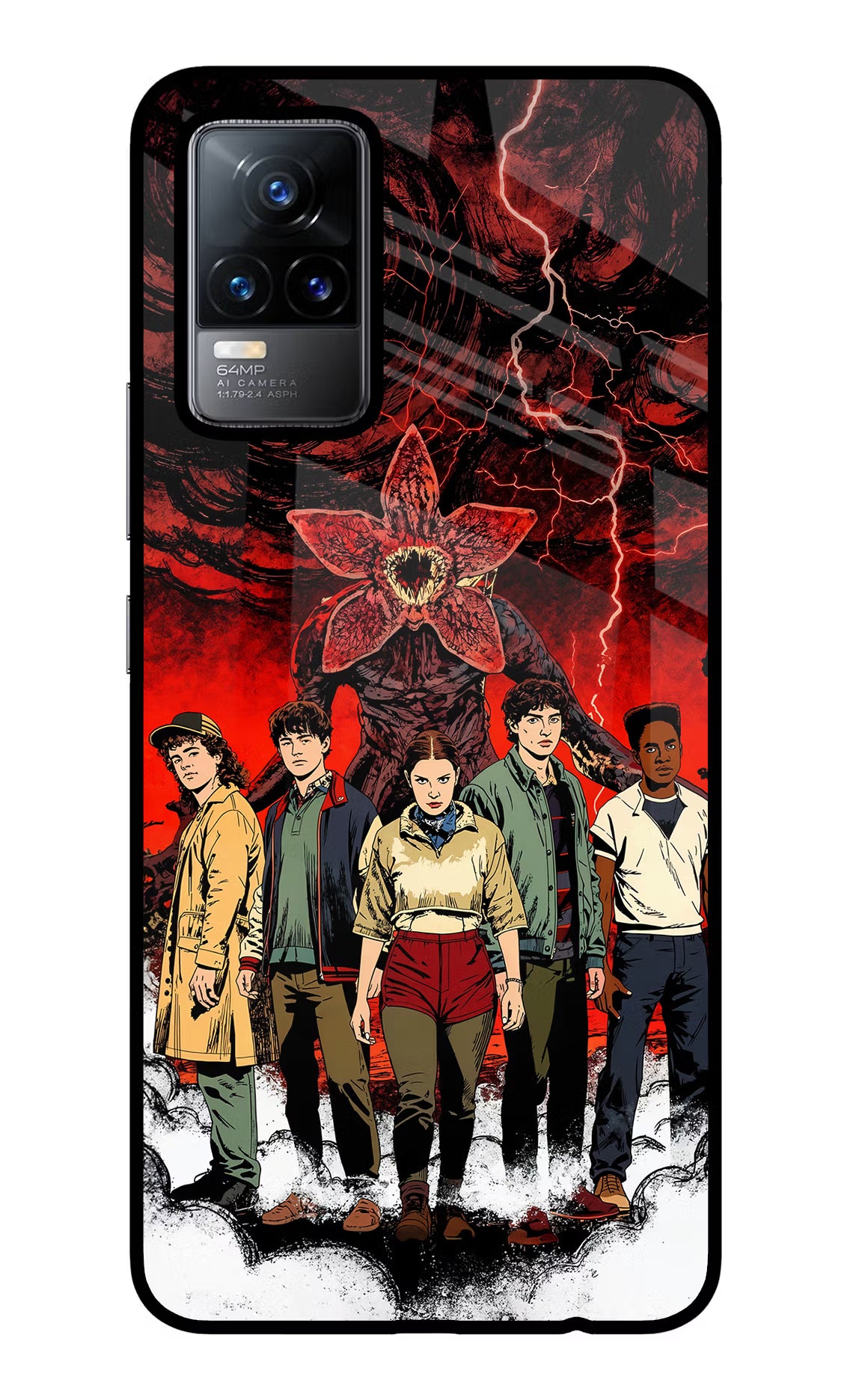 Ordinary Things Characters Vivo Y73/V21E 4G Glass Case Back Cover by Casekaro