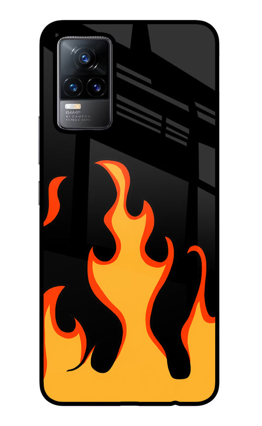 Fired Up – Black Vivo Y73/V21E 4G Glass Case