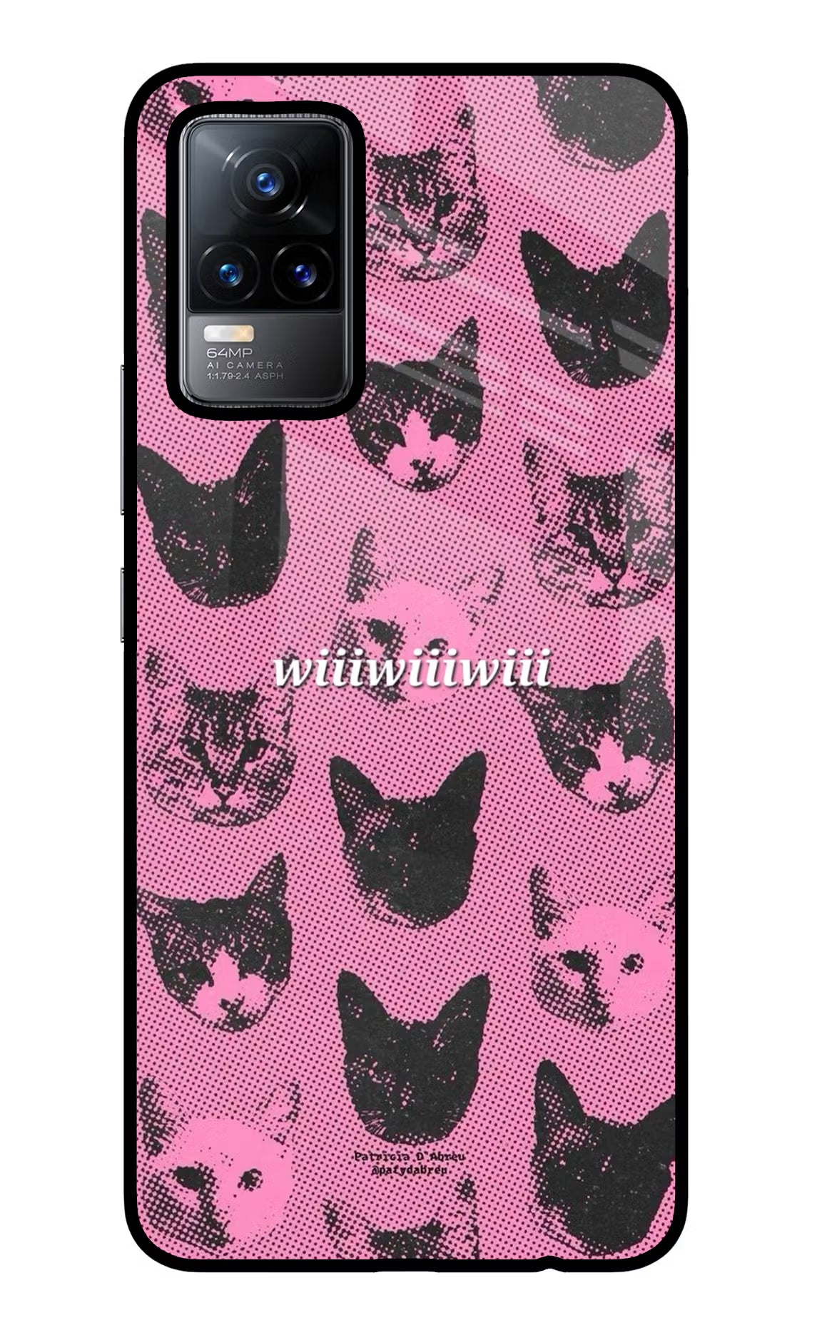 Pink Cats Vivo Y73/V21E 4G Glass Case