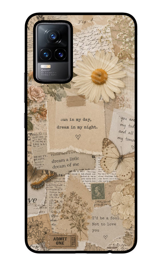 Vintage case Vivo Y73/V21E 4G Glass Case