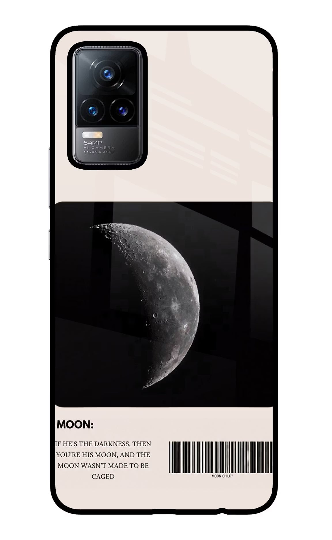 Moon Phase Vivo Y73/V21E 4G Glass Case