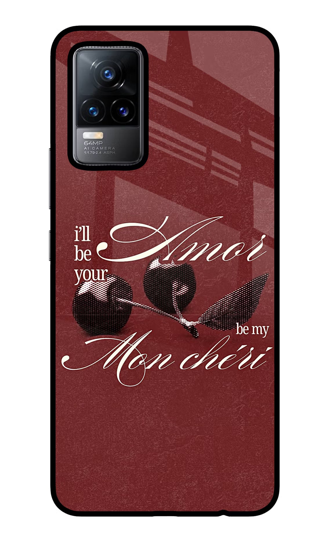 Velvet Cherry Vivo Y73/V21E 4G Glass Case
