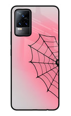 Pink Web Vivo Y73/V21E 4G Glass Case