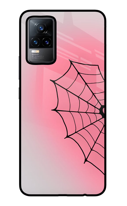 Pink Web Vivo Y73/V21E 4G Glass Case