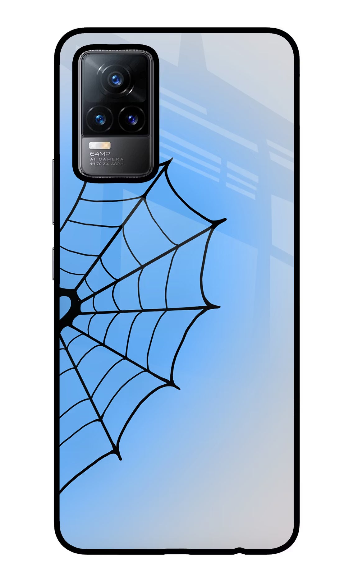 Blue Web Vivo Y73/V21E 4G Glass Case