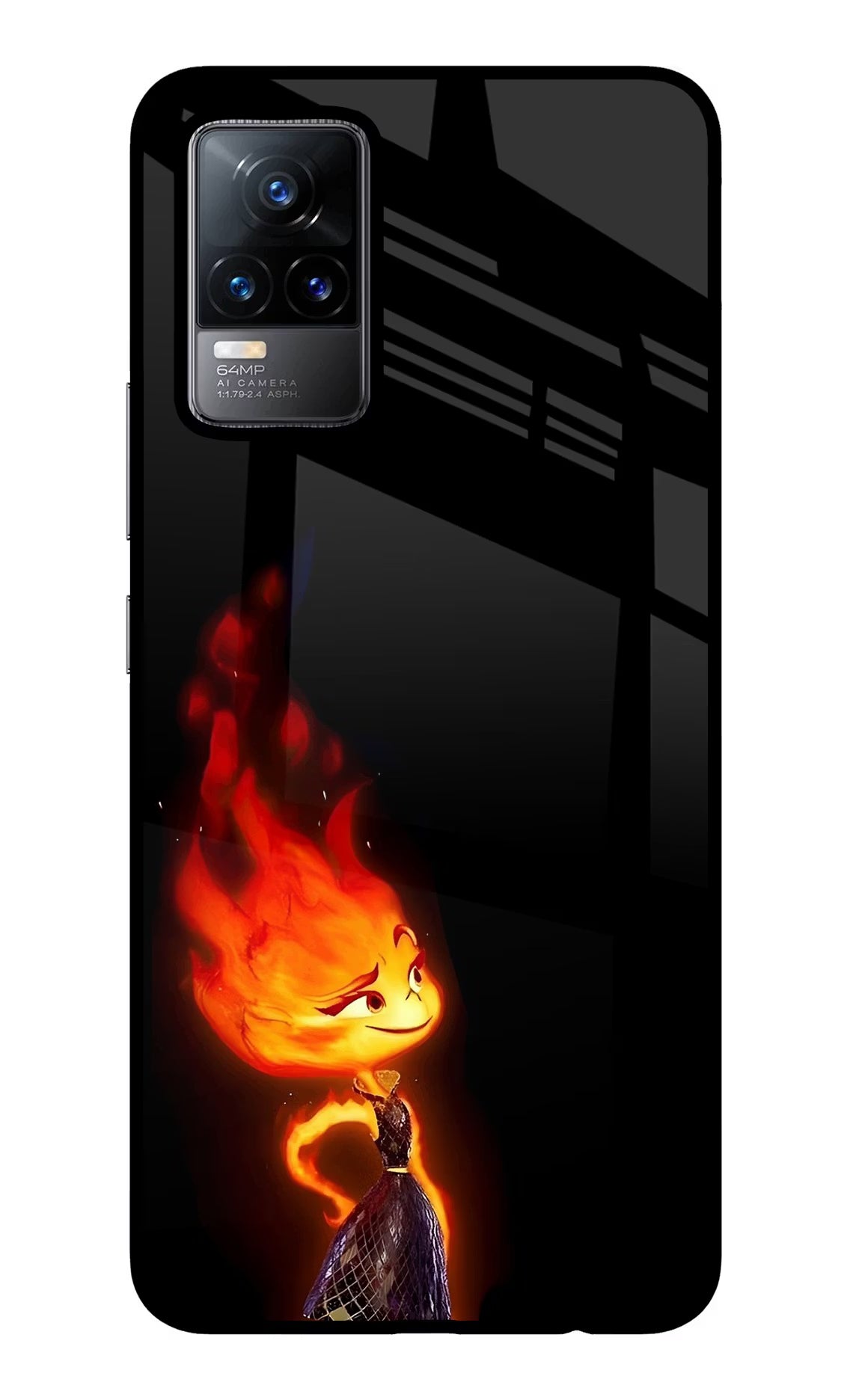 Ember Flame Vivo Y73/V21E 4G Glass Case