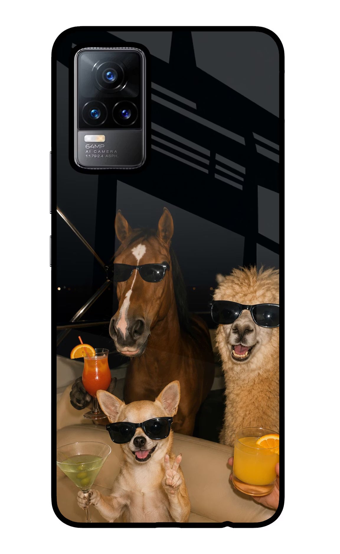 Party Squad Vivo Y73/V21E 4G Glass Case