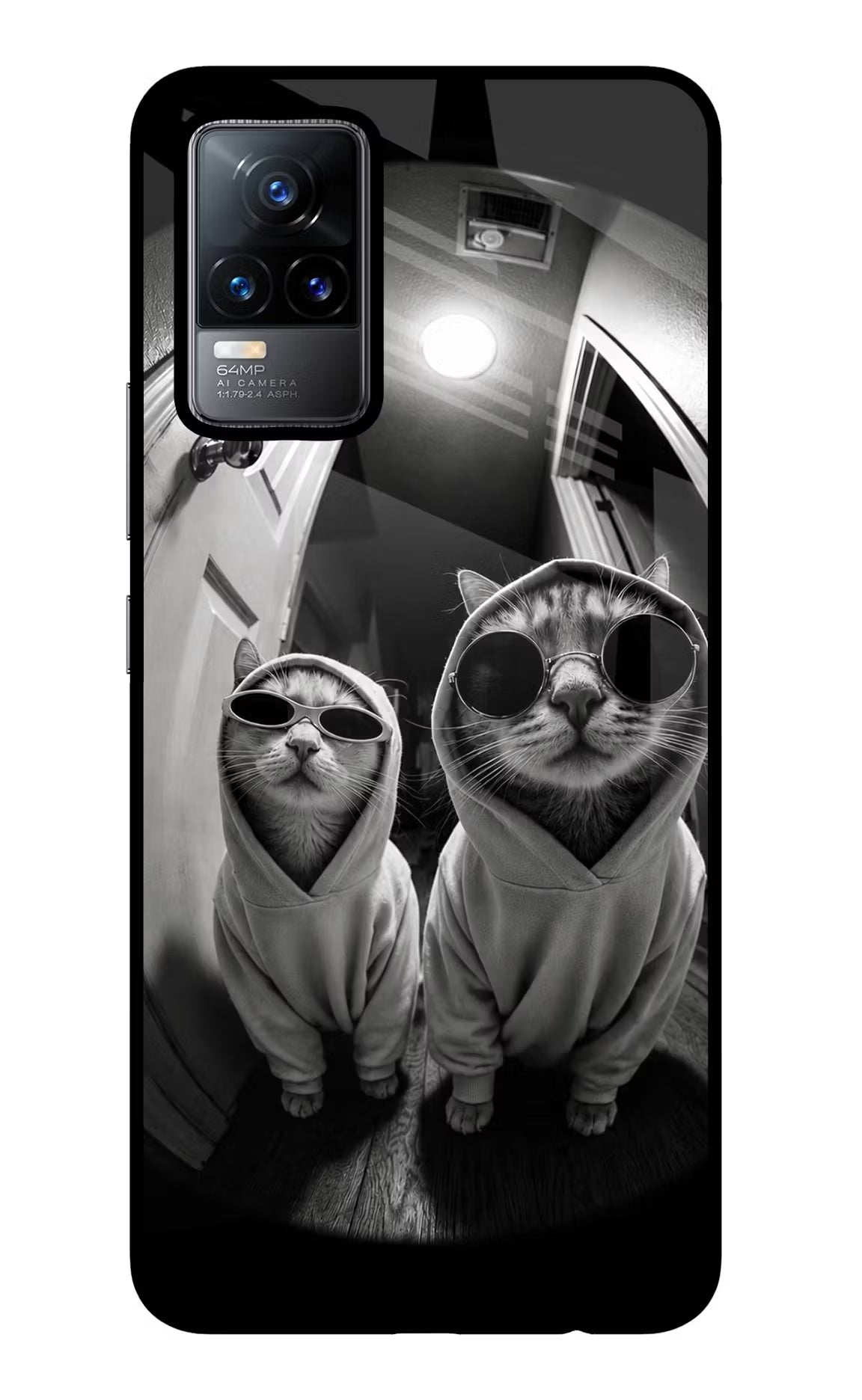 Hood Cats Vivo Y73/V21E 4G Glass Case