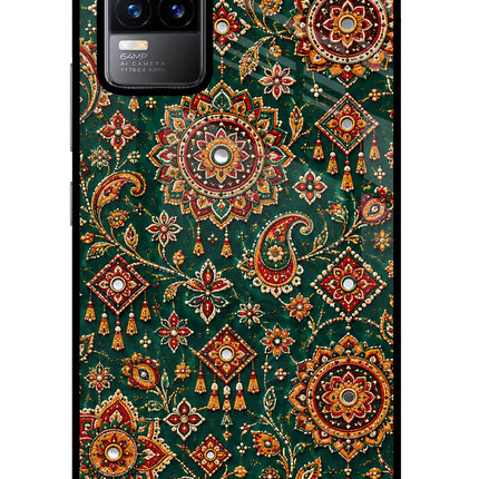 Green Pataka Vivo Y73/V21E 4G Glass Case