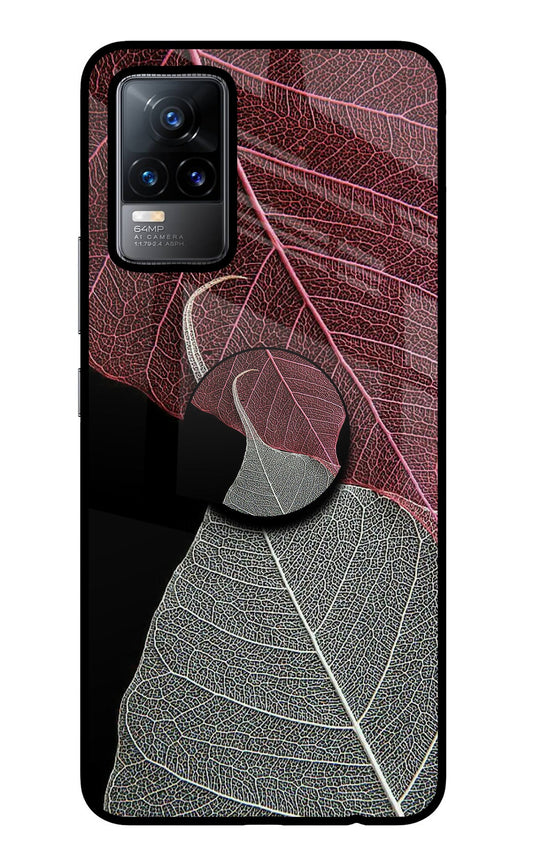 Leaf Pattern Vivo Y73/V21E 4G Glass Case