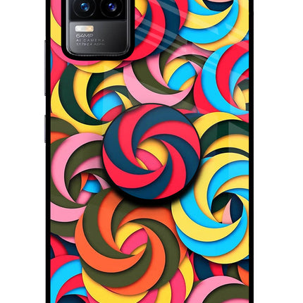 Spiral Pattern Vivo Y73/V21E 4G Pop Case by Casekaro