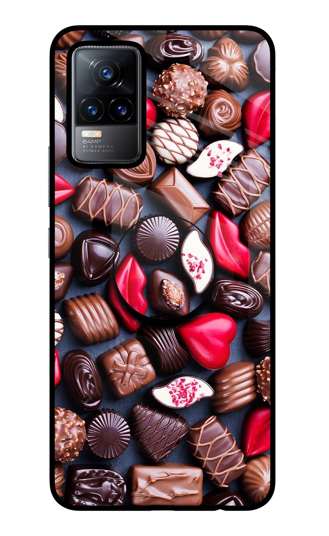 Chocolates Vivo Y73/V21E 4G Glass Case