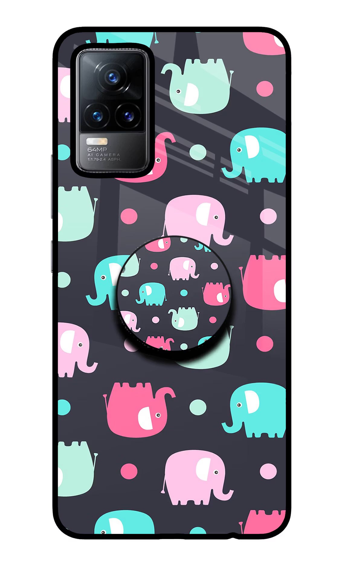 Baby Elephants Vivo Y73/V21E 4G Pop Case by Casekaro