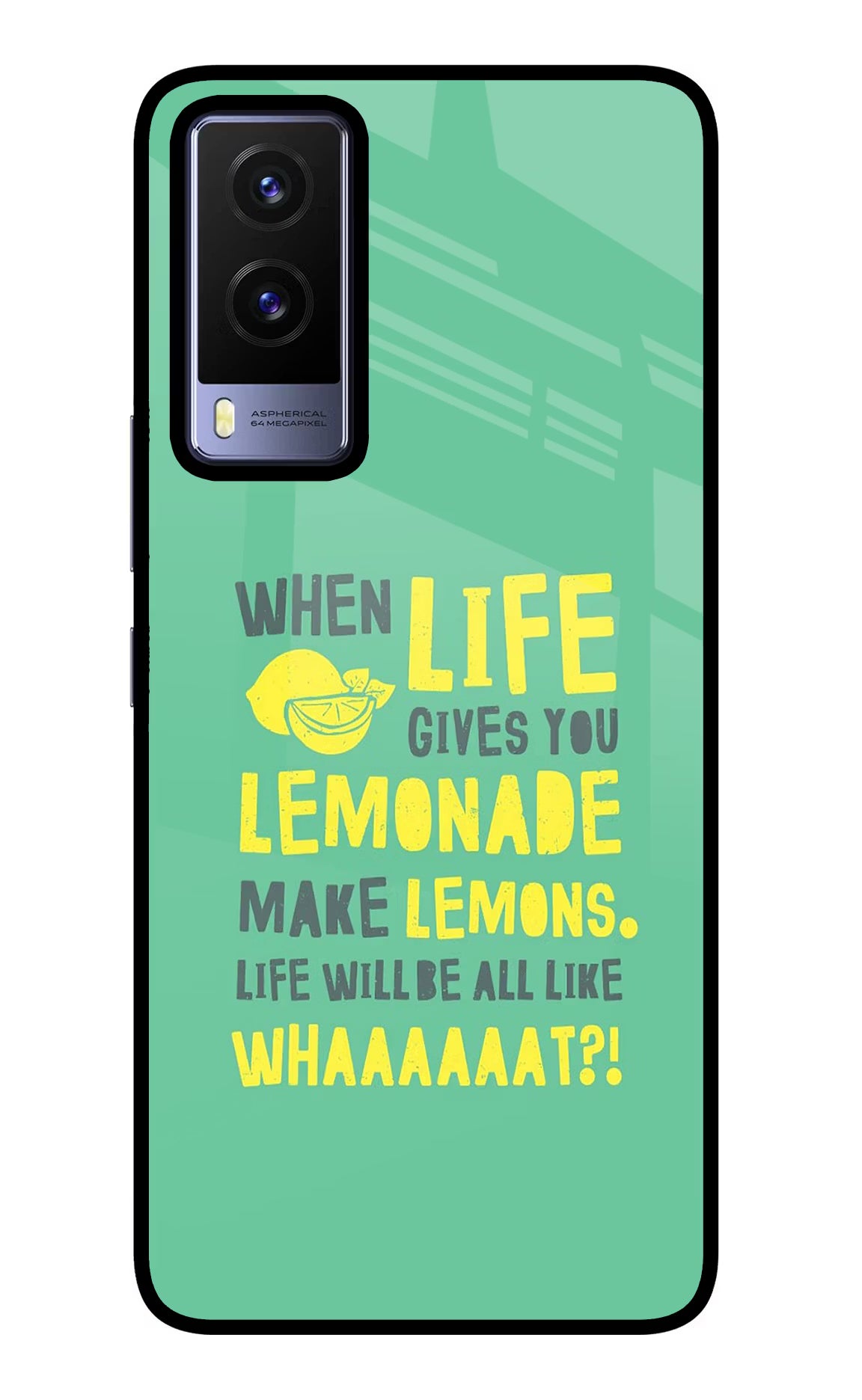 Quote Vivo V21E 5G Glass Case Back Cover by Casekaro