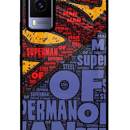Superman Vivo V21E 5G Glass Case Back Cover by Casekaro