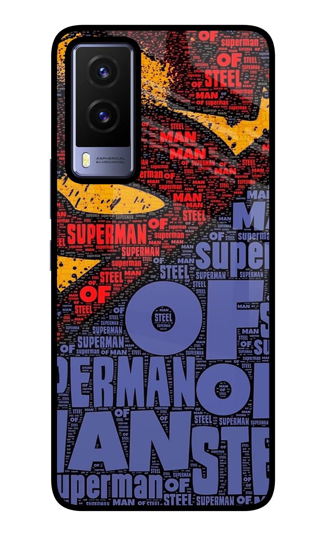 Superman Vivo V21E 5G Glass Case Back Cover by Casekaro