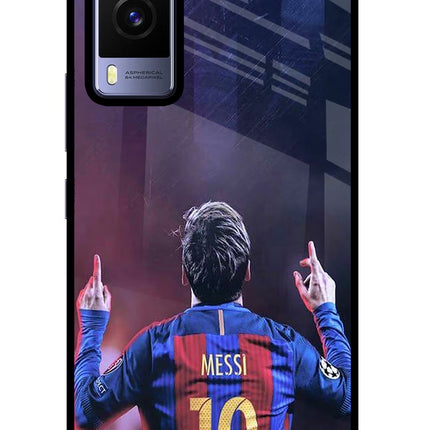 Messi Vivo V21E 5G Glass Case Back Cover by Casekaro