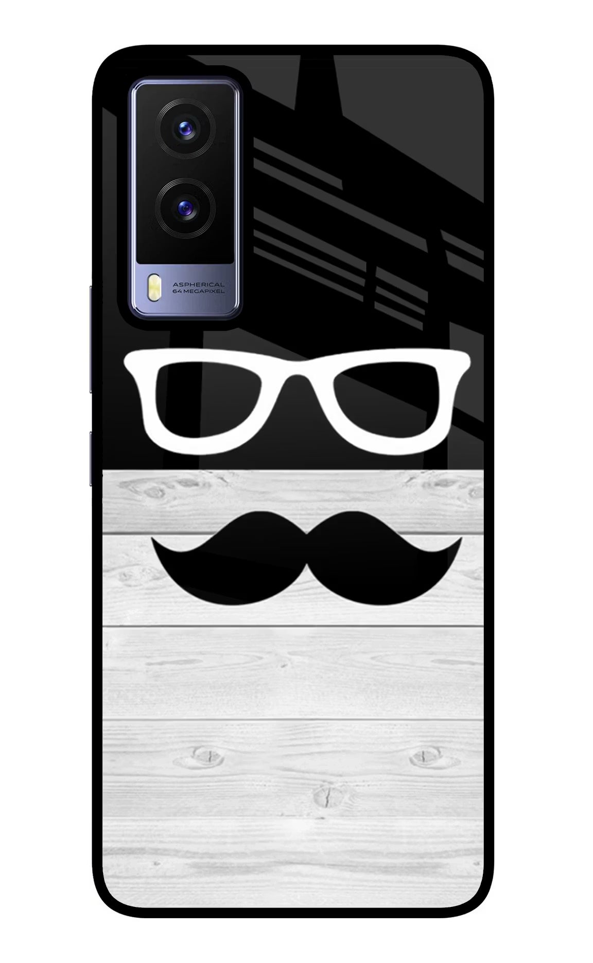 Mustache Vivo V21E 5G Glass Case
