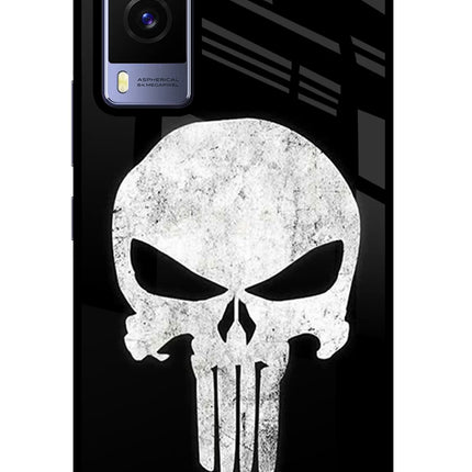 Punisher Skull Vivo V21E 5G Glass Case Back Cover by Casekaro