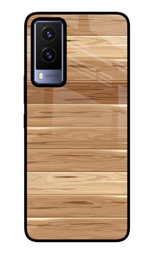 Wooden Vector Vivo V21E 5G Glass Case