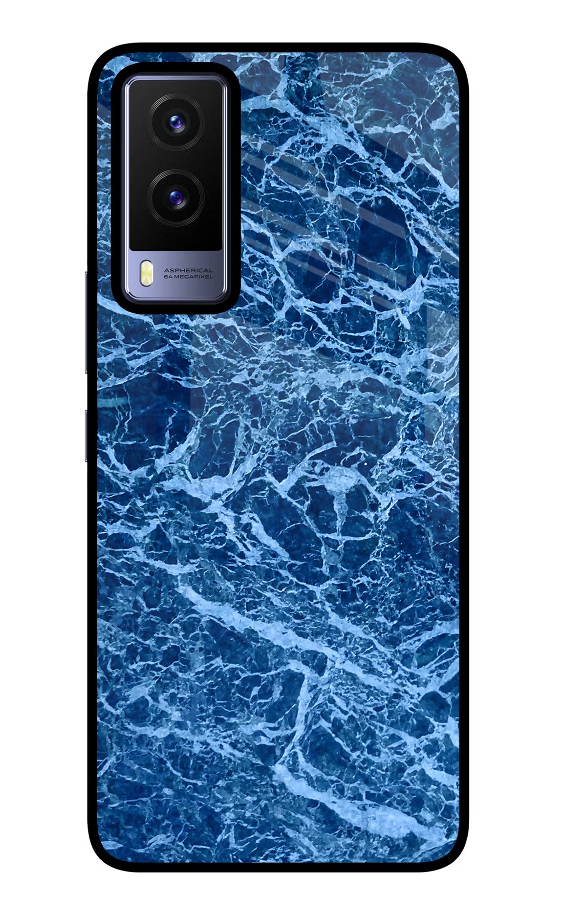 Blue Marble Vivo V21E 5G Glass Case