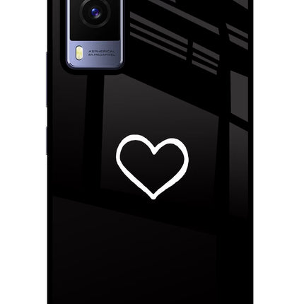 Heart Vivo V21E 5G Glass Case Back Cover by Casekaro