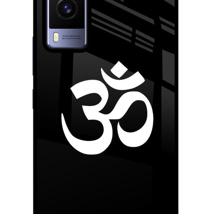 Om Vivo V21E 5G Glass Case Back Cover by Casekaro