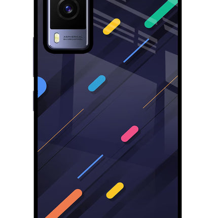 Abstract Design Vivo V21E 5G Glass Case Back Cover by Casekaro