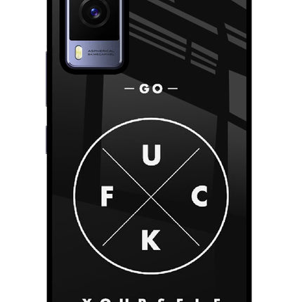 Go Fuck Yourself Vivo V21E 5G Glass Case Back Cover by Casekaro