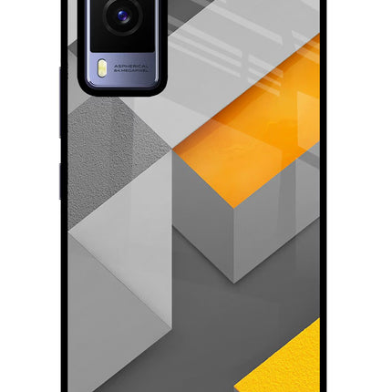 Abstract Vivo V21E 5G Glass Case Back Cover by Casekaro