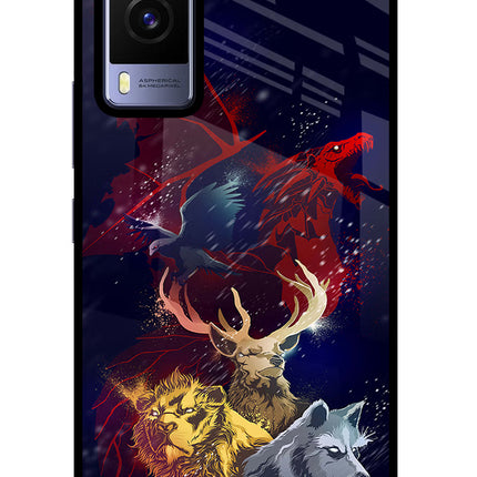 Game Of Thrones Vivo V21E 5G Glass Case Back Cover by Casekaro