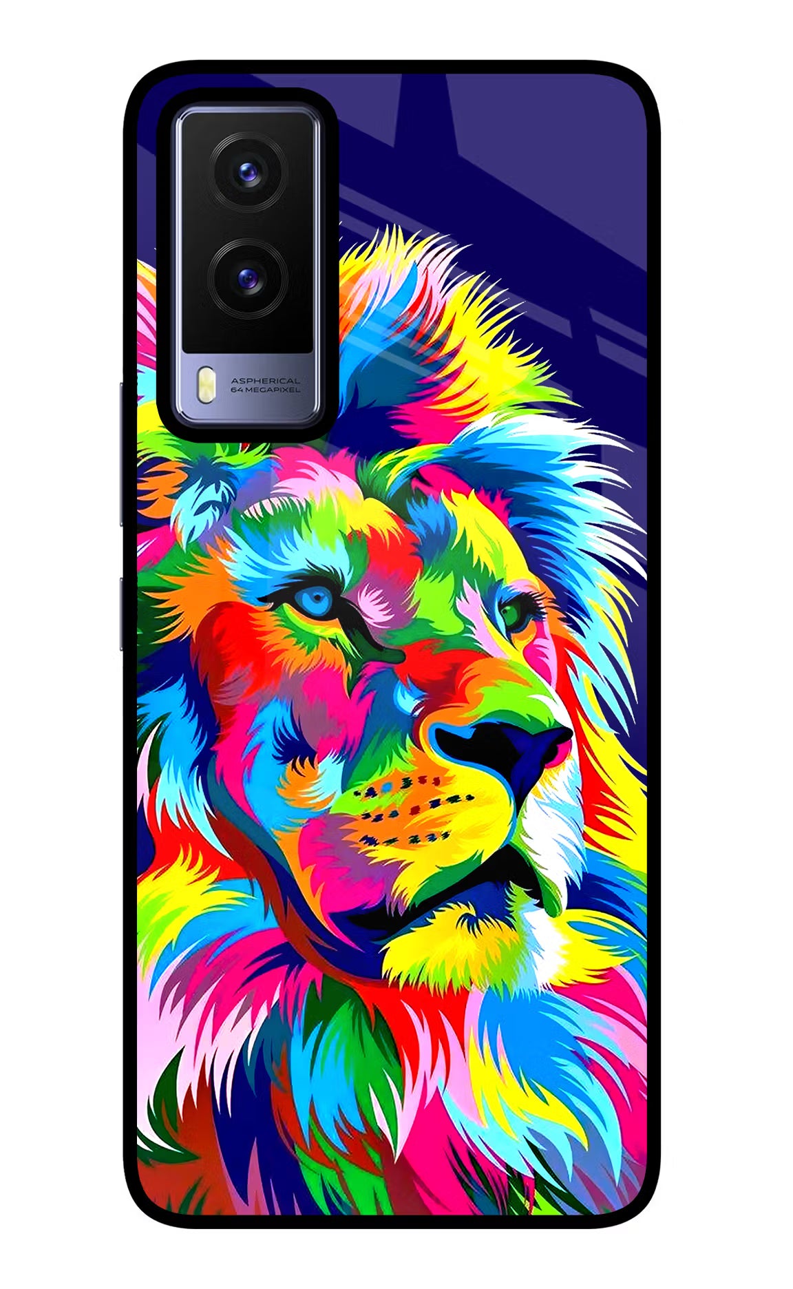 Vector Art Lion Vivo V21E 5G Glass Case