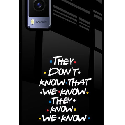 FRIENDS Dialogue Vivo V21E 5G Glass Case Back Cover by Casekaro