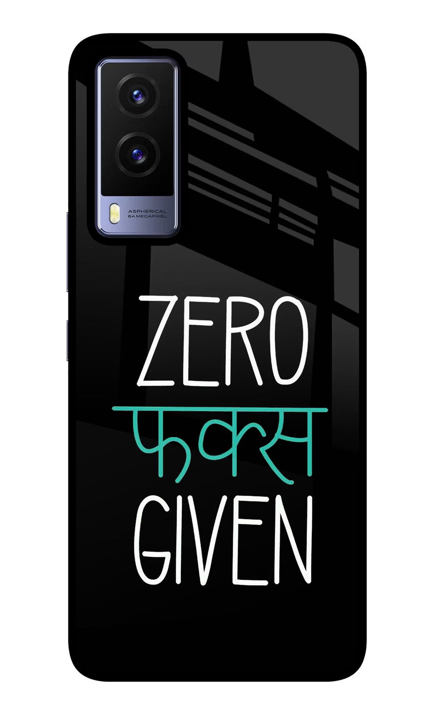 Zero Fucks Given Vivo V21E 5G Back Cover, Glass case