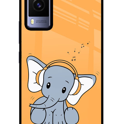High On Music Vivo V21E 5G Glass Case Back Cover by Casekaro