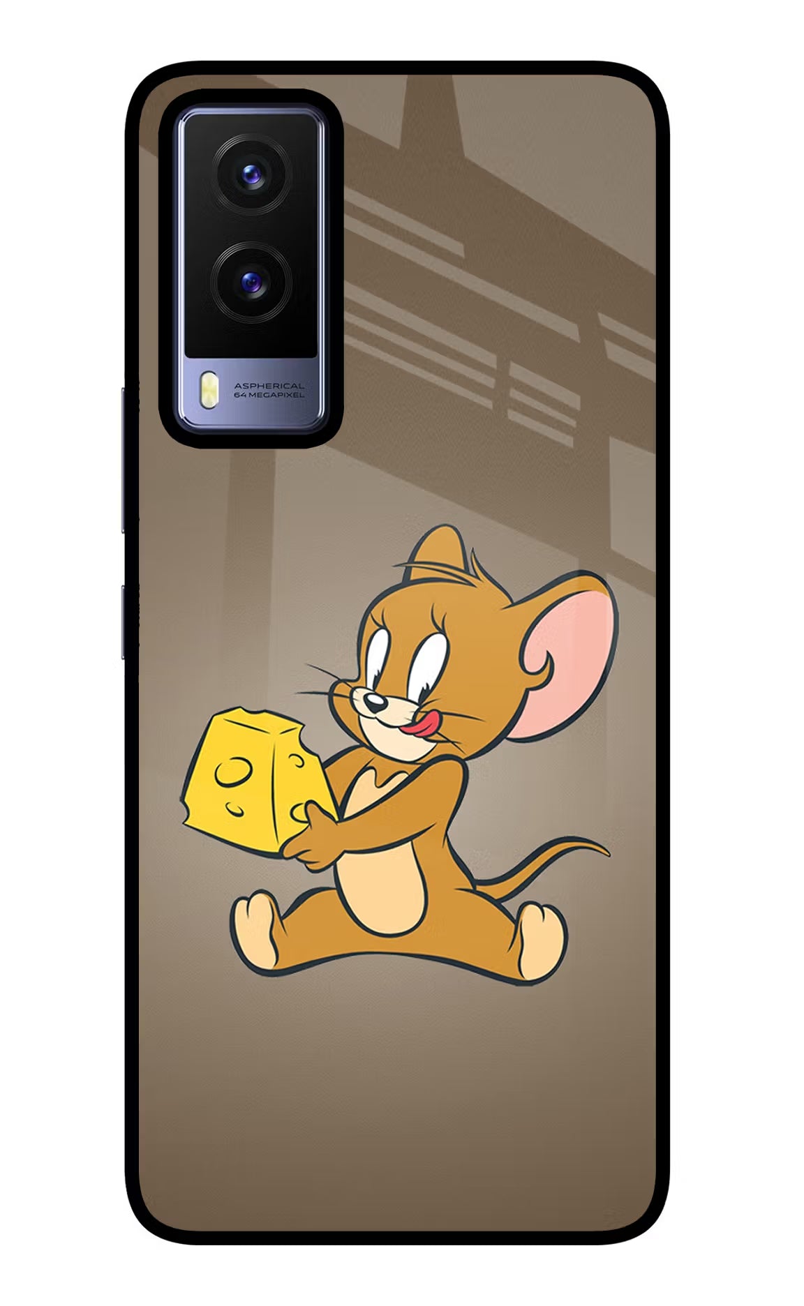 Jerry Vivo V21E 5G Glass Case Back Cover by Casekaro