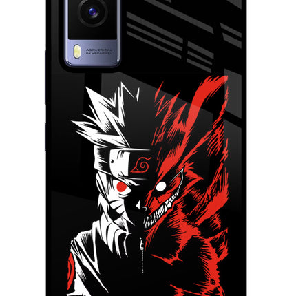 Naruto Two Face Vivo V21E 5G Glass Case Back Cover by Casekaro