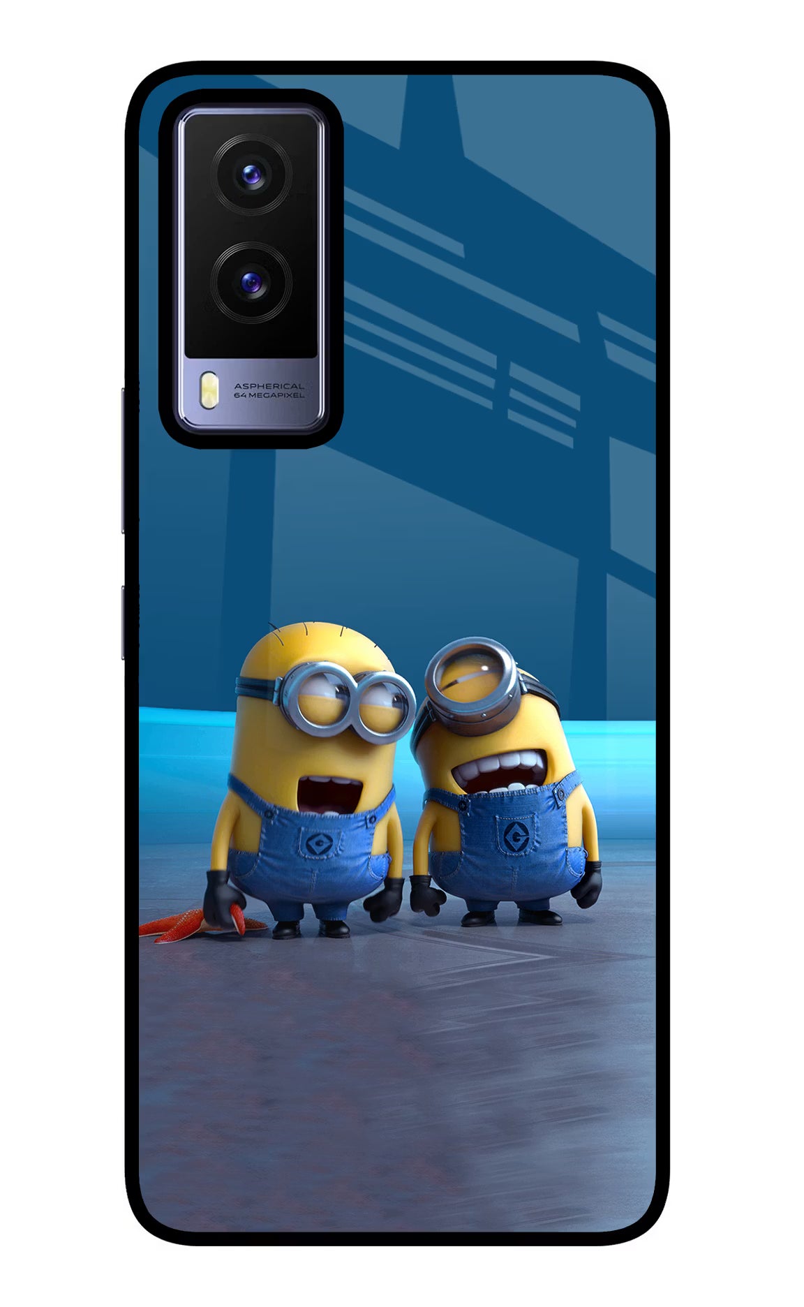 Minion Laughing Vivo V21E 5G Glass Case
