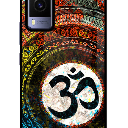 Om Cultural Vivo V21E 5G Glass Case Back Cover by Casekaro