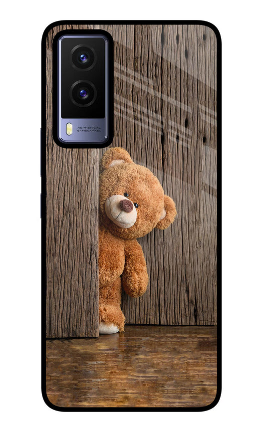 Teddy Wooden Vivo V21E 5G Glass Case