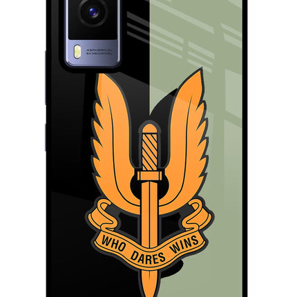 Balidan Logo Vivo V21E 5G Glass Case Back Cover by Casekaro