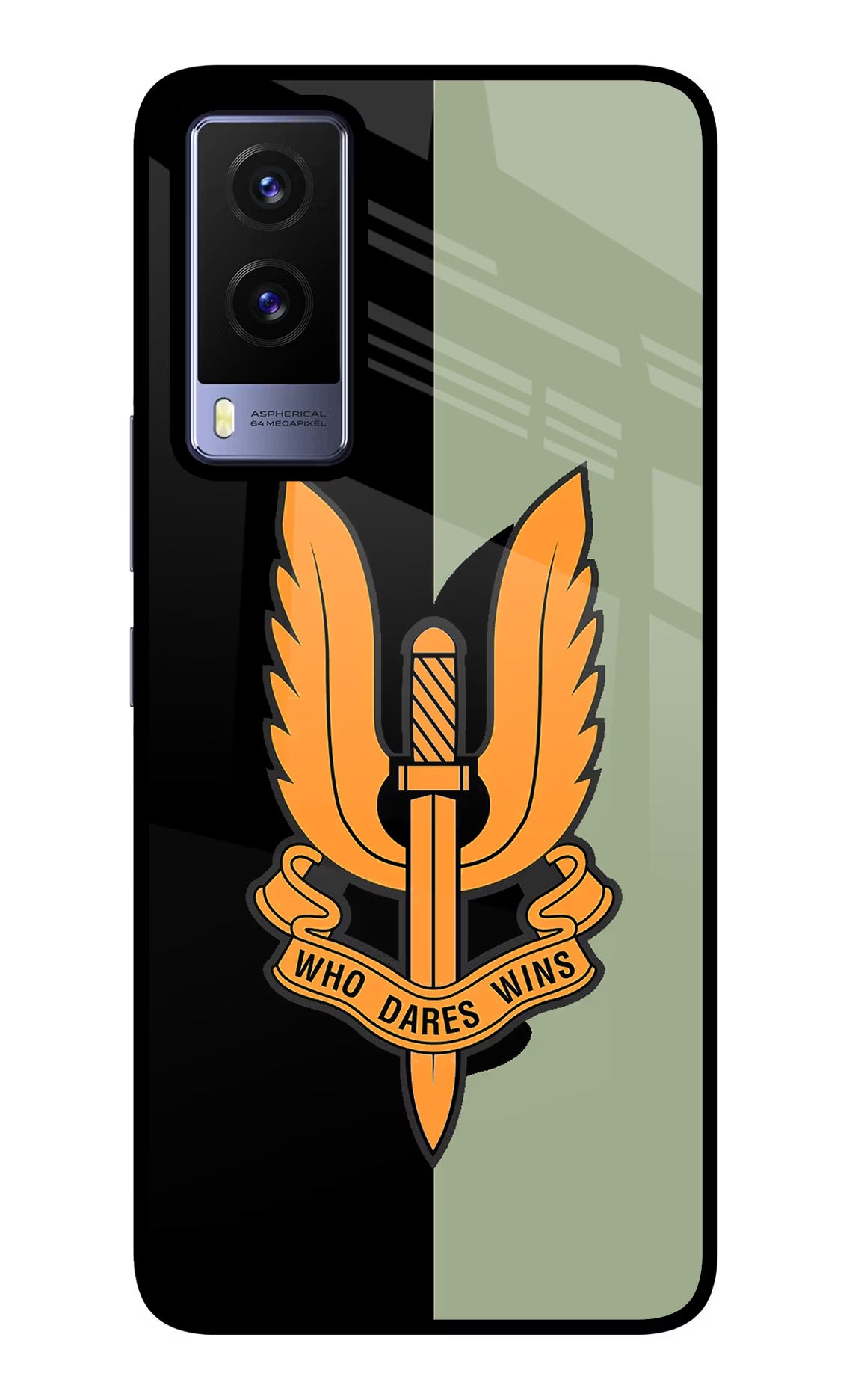 Balidan Logo Vivo V21E 5G Glass Case Back Cover by Casekaro